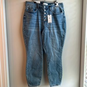 Judy Blue Skinny Fit High Waist Medium Wash Jeans 16W Style JB88279 NWT